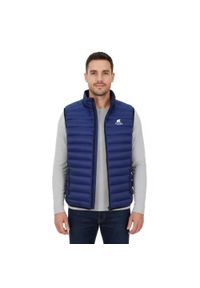 FJORK MERINO - Bezrękawnik puchowy męski Merino Nordend. Kolor: niebieski. Materiał: wełna, poliamid, puch. Długość rękawa: bez rękawów. Sport: turystyka piesza #1