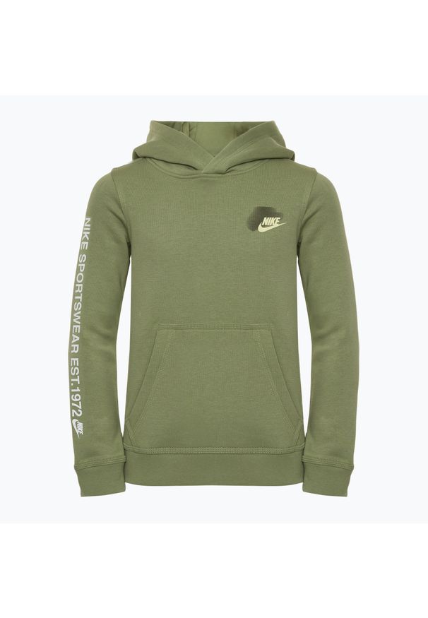 Bluza dziecięca Nike Sportswear Standard Issue. Kolor: zielony