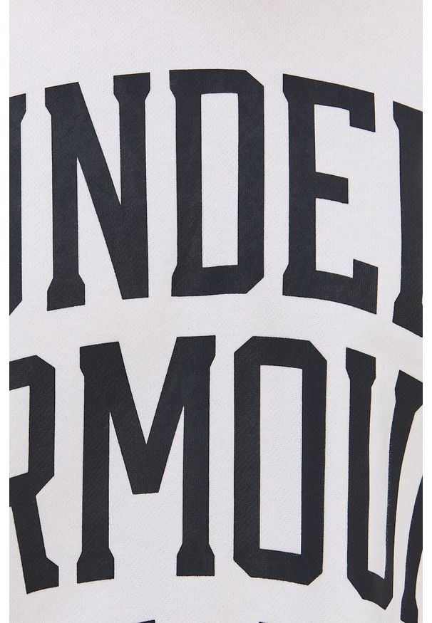 Under Armour Bluza 1361561 męska kolor biały z nadrukiem. Okazja: na co dzień. Kolor: biały. Materiał: dzianina. Wzór: nadruk. Styl: casual