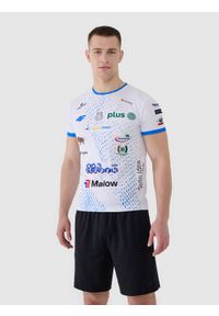 4f - 4F Koszulka meczowa replika domowa z sezonu 2024/2025 męska 4F x Ślepsk Malow Suwałki - multikolor XL. Okazja: do domu. Kolor: wielokolorowy. Materiał: dzianina, włókno, materiał, syntetyk. Wzór: gładki, ze splotem. Styl: klasyczny, sportowy