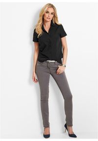 bonprix - Bluzka z krótkim rękawem, z popeliny. Kolor: czarny. Długość rękawa: krótki rękaw. Długość: krótkie. Styl: klasyczny #2