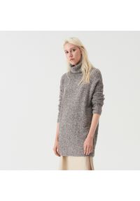 Sinsay - Melanżowy sweter z wełną - Beżowy. Kolor: beżowy. Materiał: wełna. Wzór: melanż #1