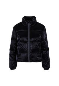 Urban Classics - Damska Kurtka Puchowa Sharkskin. Kolor: czarny. Materiał: puch. Sport: turystyka piesza