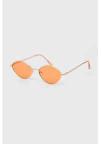 only - Only okulary przeciwsłoneczne damskie kolor pomarańczowy. Kształt: owalne. Kolor: pomarańczowy