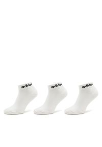 Adidas - adidas Skarpety Niskie Unisex Linear Ankle Socks Cushioned Socks 3 Pairs HT3457 Biały. Kolor: biały. Materiał: bawełna