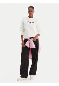 Tommy Jeans Bluza Essential DW0DW21922 Écru Regular Fit. Materiał: bawełna #5