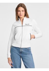 Guess Jeans Bluza W5YQ17 K68I4 Biały Regular Fit. Kolor: biały. Materiał: bawełna