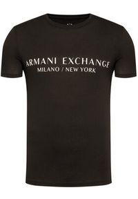 Armani Exchange T-Shirt 8NZT72 Z8H4Z 1200 Czarny Slim Fit. Kolor: czarny. Materiał: bawełna