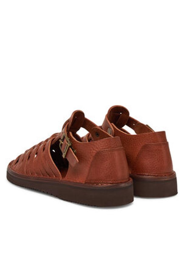 Fracap Sandały D025 Brązowy. Kolor: brązowy. Materiał: skóra