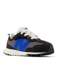 Buty niemowlęce New Balance NW327VB – czarne. Okazja: na co dzień. Zapięcie: rzepy. Kolor: czarny. Materiał: syntetyk, materiał. Szerokość cholewki: normalna. Wzór: kolorowy #5