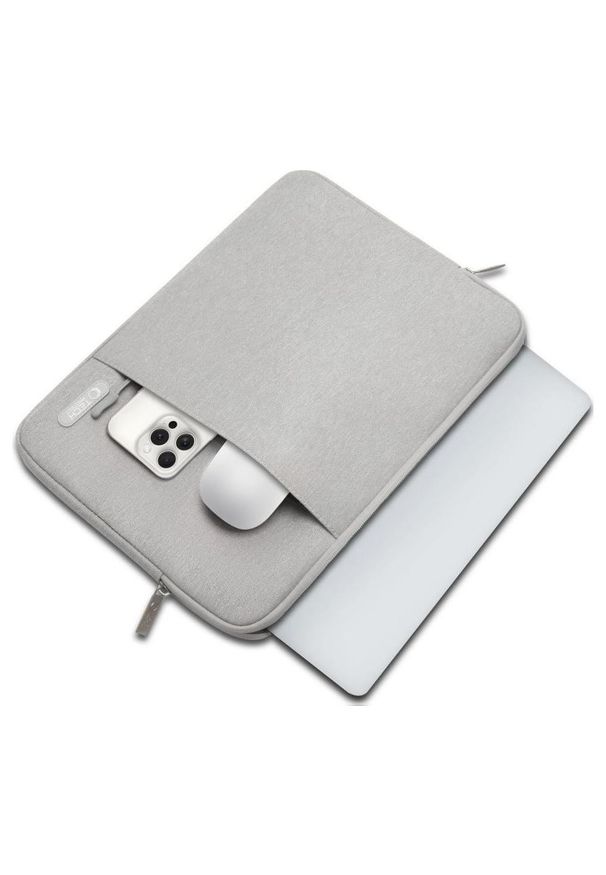 TECH-PROTECT - Wsuwka Tech-Protect Sleevy 13''-14'' szary. Kolor: szary. Materiał: polar, materiał, tkanina, poliester. Styl: elegancki, biznesowy, casual
