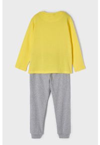 Mayoral piżama dziecięca kolor żółty z nadrukiem. Kolor: żółty. Wzór: nadruk