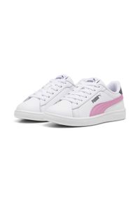 Puma - Dziecięce buty Smash 3.0 L PUMA White Mauved Out Galactic Gray Pink. Kolor: szary, wielokolorowy, biały, różowy