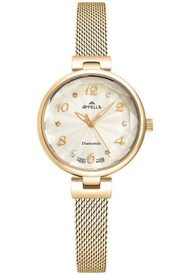 Acappella - Zegarek damski Appella L50004.1171DQ złoty. Kolor: złoty