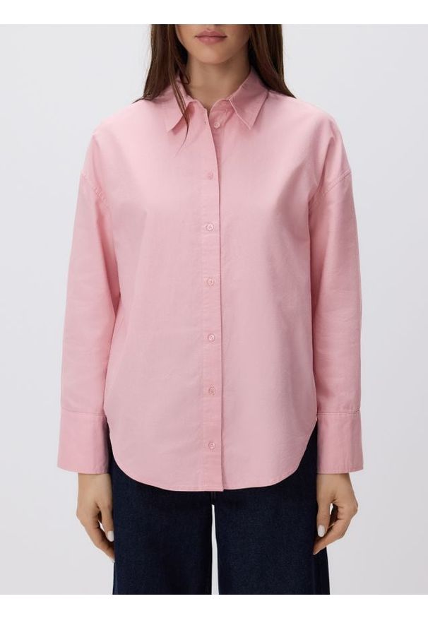 Reserved - Bawełniana koszula - różowy. Kolor: różowy. Materiał: bawełna