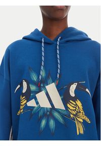 Adidas - adidas Bluza Farm Rio KS2104 Granatowy Loose Fit. Kolor: niebieski. Materiał: bawełna #4