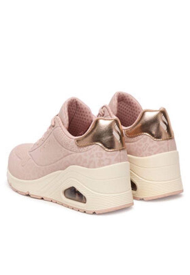 skechers - Skechers Sneakersy UNO Wedge - Safari Daze 177521/BLSH Różowy. Kolor: różowy. Materiał: skóra