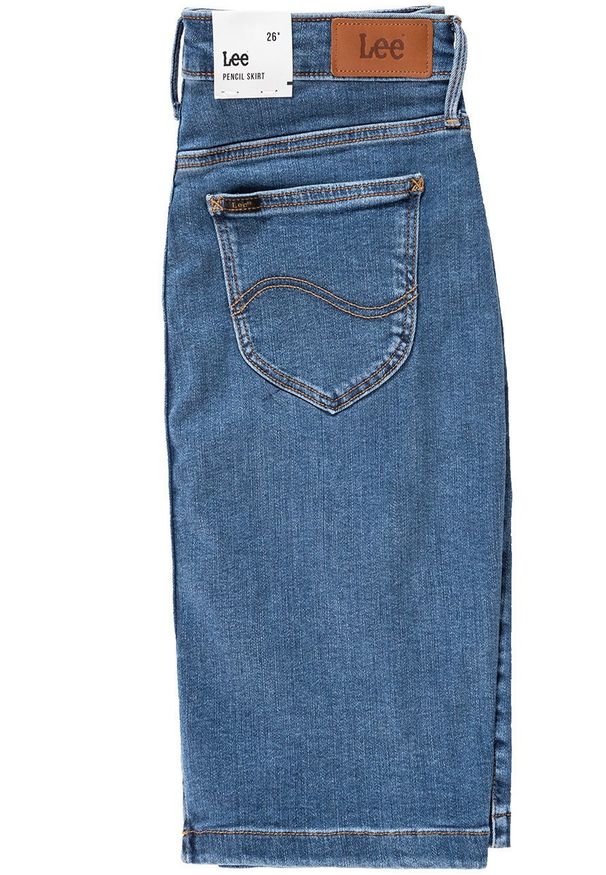 Lee - LEE PENCIL SKIRT CLEAN PLAY L38GKJZH 112108176. Materiał: jeans. Wzór: jednolity