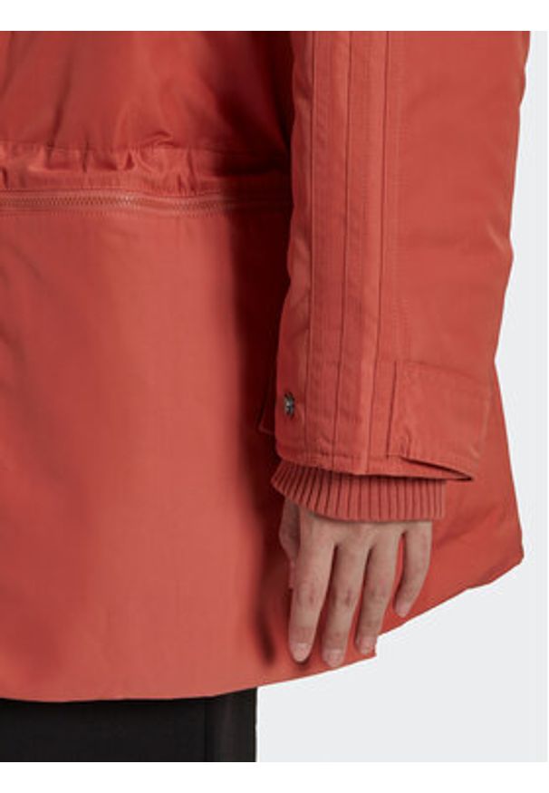Adidas - adidas Kurtka przejściowa Parka HK5248 Pomarańczowy Loose Fit. Kolor: pomarańczowy. Materiał: syntetyk