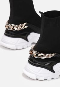 Renee - Czarne Sneakersy Philopis. Zapięcie: bez zapięcia. Kolor: czarny. Materiał: materiał. Szerokość cholewki: normalna #4