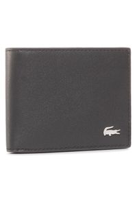 Lacoste Portfel S Slim Billfold Id Slot NH1407FG Czarny. Kolor: czarny. Materiał: skóra