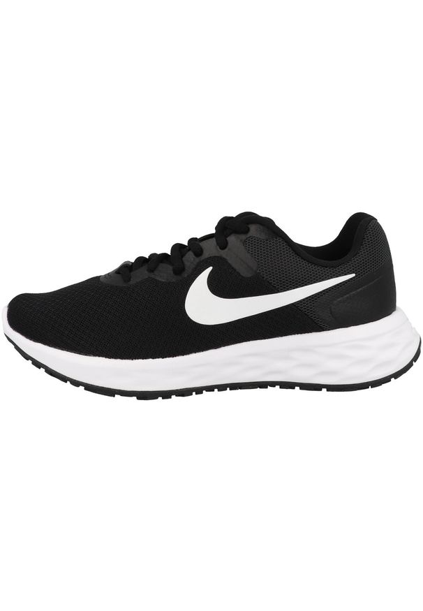 Buty do biegania damskie Nike Revolution 6 NN. Zapięcie: sznurówki. Kolor: czarny. Materiał: syntetyk, tkanina, materiał. Szerokość cholewki: normalna. Model: Nike Revolution