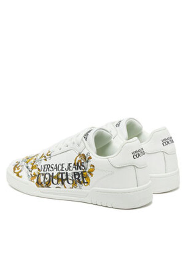 Versace Jeans Couture Sneakersy 78YA3SD1 Biały. Kolor: biały. Materiał: skóra