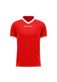 Koszulka piłkarska dla dorosłych Givova Revolution Interlock. Kolor: czerwony, biały, wielokolorowy. Sport: piłka nożna