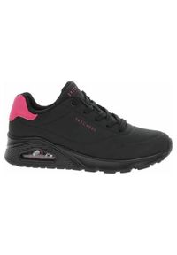 skechers - Buty do chodzenia damskie Skechers Uno Pop. Kolor: czarny. Materiał: materiał, syntetyk. Szerokość cholewki: normalna. Sport: turystyka piesza