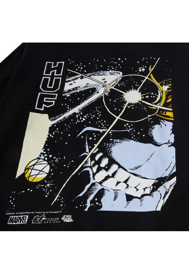 Bluza turystyczna męska HUF x Marvel Avengers. Kolor: czarny. Materiał: bawełna. Wzór: motyw z bajki