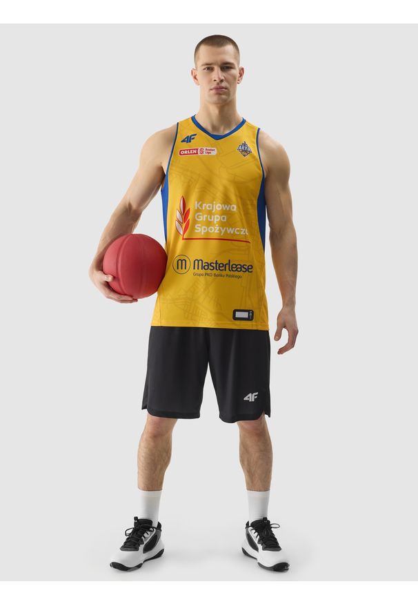 4f - 4F Koszulka meczowa replika domowa z sezonu 2023/24 męska 4F x Arka Gdynia - multikolor M. Kolor: wielokolorowy. Materiał: dzianina