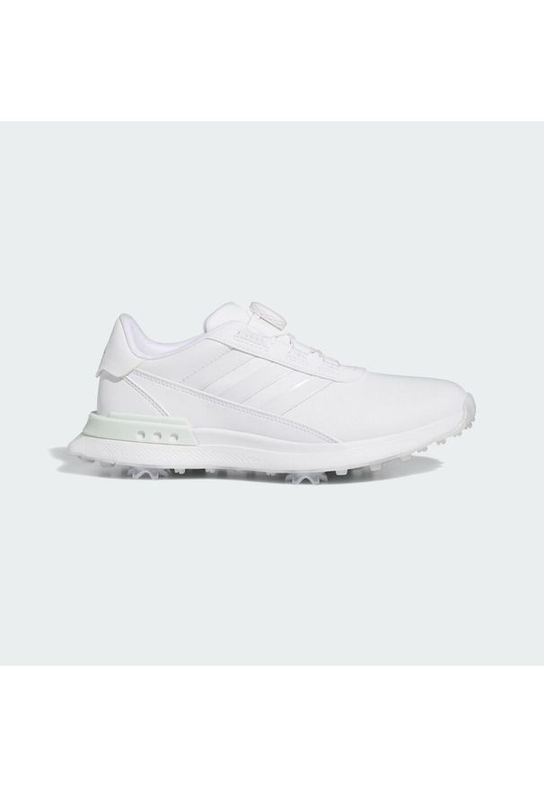 Adidas - Buty S2G BOA 24 Golf. Kolor: biały, wielokolorowy, zielony. Materiał: materiał. Sport: golf