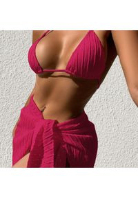 Intica - Strój kąpielowy prążkowany na plażę i basen Jerry. Kolor: różowy. Materiał: prążkowany