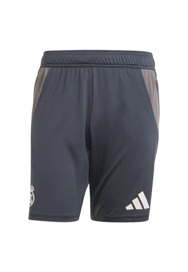 Adidas - Spodenki treningowe Real Madrid 2024/25. Kolor: szary. Sport: piłka nożna