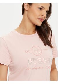 Guess T-Shirt V5RI05 J1314 Różowy Regular Fit. Kolor: różowy. Materiał: bawełna #7