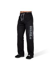 GORILLA WEAR - Logo Mesh Spodnie - Czarny. Kolor: czarny. Materiał: dresówka, mesh, tkanina. Sport: fitness