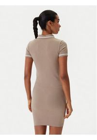 Guess Sukienka codzienna V6RK02 Z4692 Beżowy Slim Fit. Okazja: na co dzień. Kolor: beżowy. Materiał: syntetyk. Typ sukienki: proste. Styl: casual #4