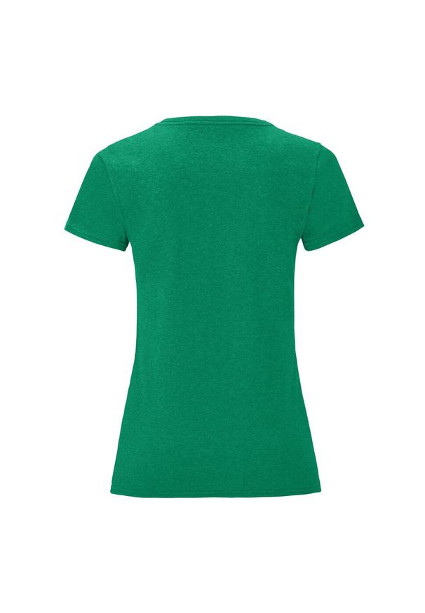 FRUIT OF THE LOOM - Koszulka Damska Iconic Heather T-shirt. Kolor: zielony