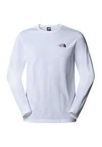 Bluza turystyczna męska The North Face M L/S Simple Dome Tee. Kolor: biały. Długość rękawa: długi rękaw. Długość: długie