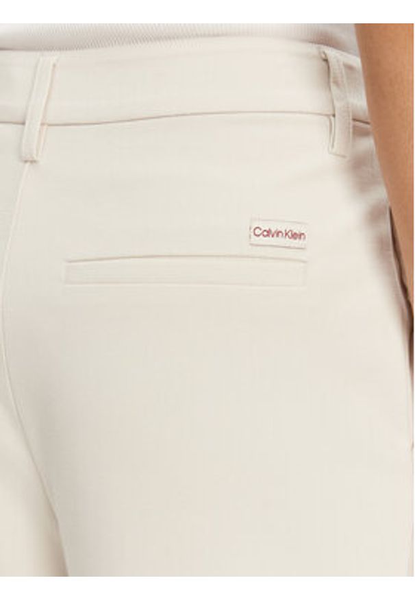 Calvin Klein Jeans Spodnie palazzo J20J225334 Beżowy Wide Leg. Kolor: beżowy. Materiał: syntetyk, wiskoza