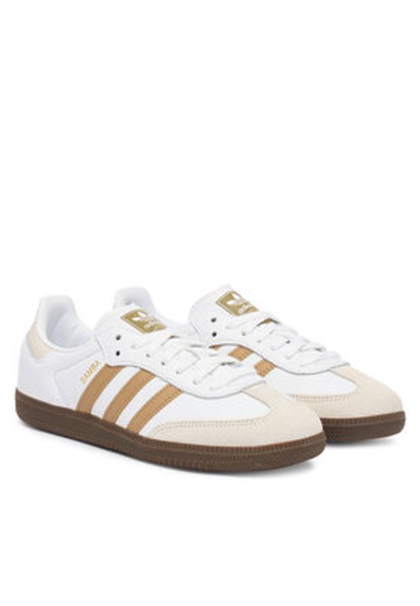 Adidas - adidas Sneakersy Samba Og JR0912 Biały. Kolor: biały. Materiał: skóra