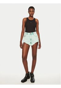 One Teaspoon Szorty jeansowe Renegades 26669 Niebieski Regular Fit. Kolor: niebieski. Materiał: bawełna #4