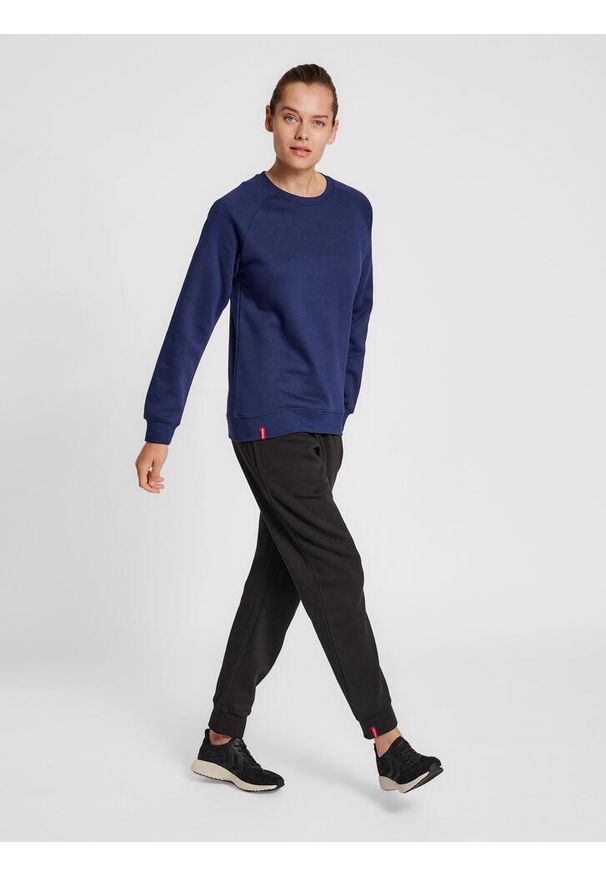 Bluza damska Hummel red Heavy. Kolor: niebieski. Materiał: prążkowany. Długość rękawa: raglanowy rękaw
