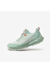 Buty do biegania w terenie damskie Saucony Peregrine 15. Kolor: zielony. Wzór: geometria