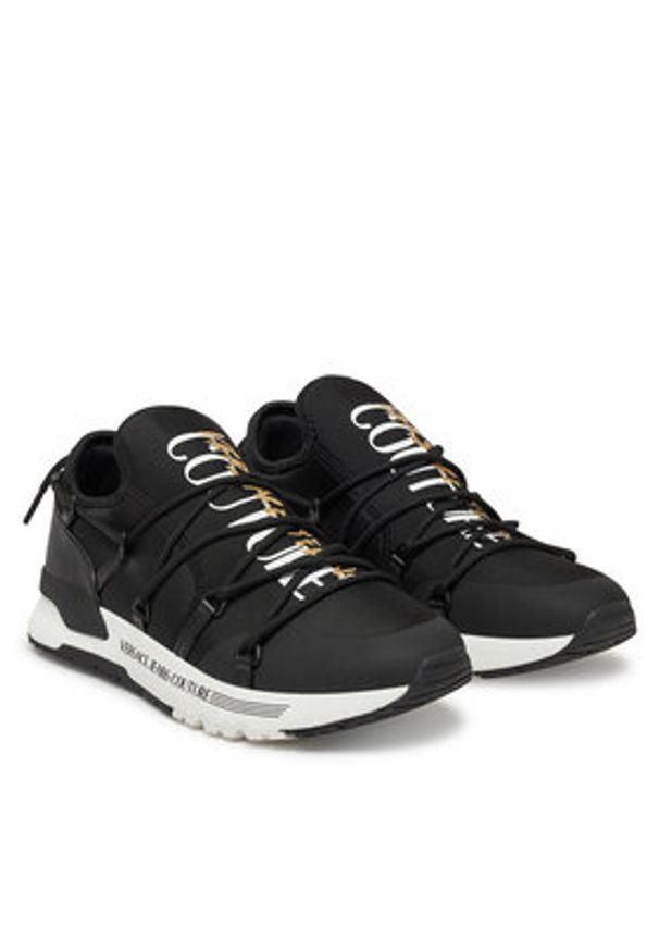 Versace Jeans Couture Sneakersy 78YA3SA6 Czarny. Kolor: czarny. Materiał: materiał