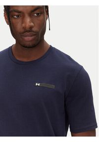 Under Armour T-Shirt Strip Logo 1390203 Granatowy Relaxed Fit. Kolor: niebieski. Materiał: bawełna, syntetyk #2