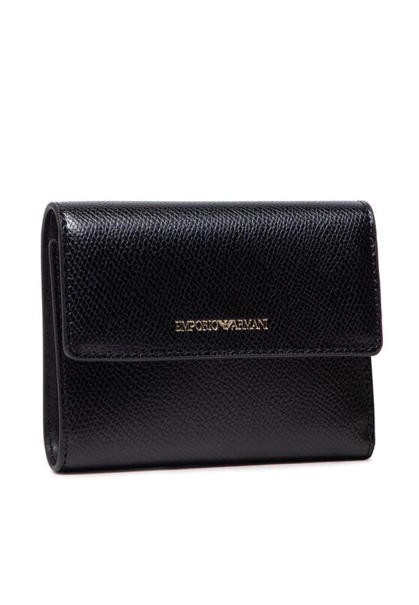 Emporio Armani Mały Portfel Damski Y3H185 YH15A 81386 Czarny. Kolor: czarny. Materiał: skóra