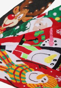 Renee - Brązowe 5-pack Klasyczne Skarpety w Świąteczne Wzory ze Ściągaczem Pudelli. Kolor: brązowy. Wzór: aplikacja, kolorowy