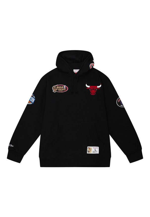 Mitchell & Ness - Sweat z kapturem Chicago Bulls Hometown Fleece. Typ kołnierza: kaptur. Kolor: czarny. Sport: koszykówka