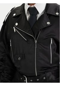 Karl Lagerfeld - KARL LAGERFELD Kurtka bomber B1W14002 Czarny Relaxed Fit. Typ kołnierza: dekolt w karo. Kolor: czarny. Materiał: syntetyk #3